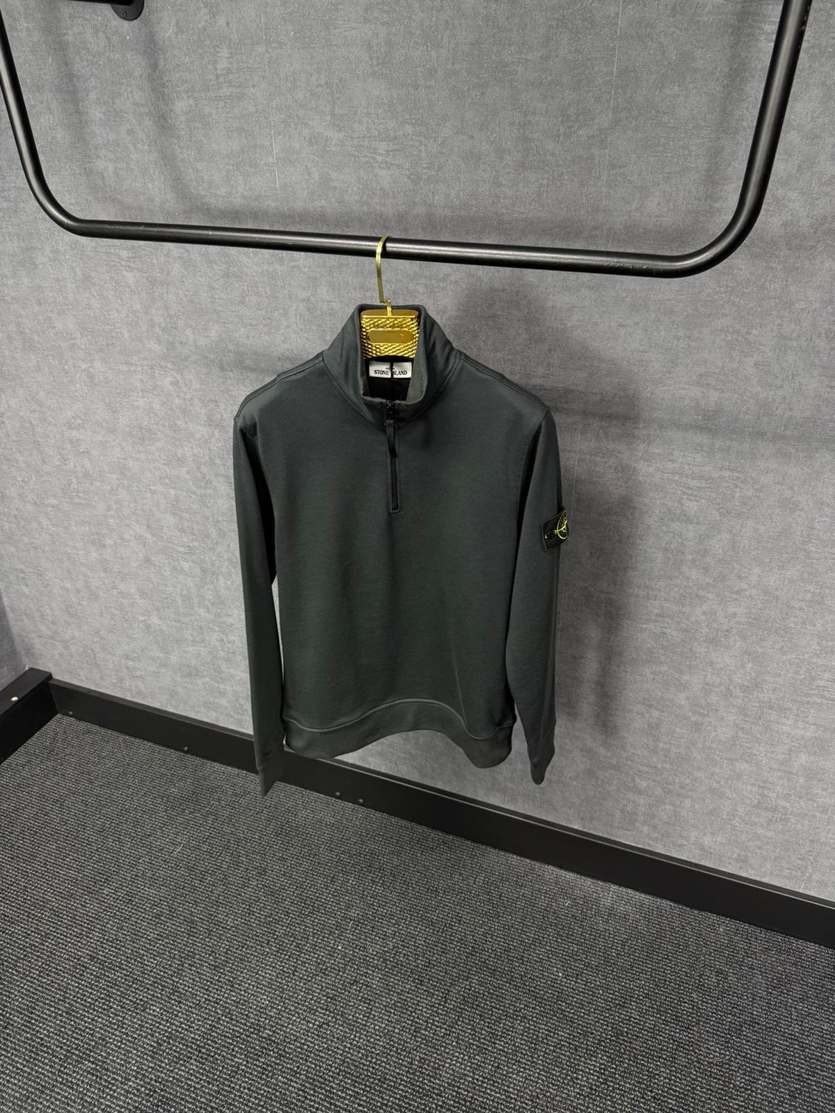 Stone Island Sweater Rits Antracite Grey - Afbeelding 1