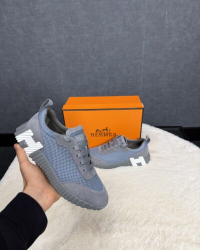 Hermes Bouncing Sneakers grey white