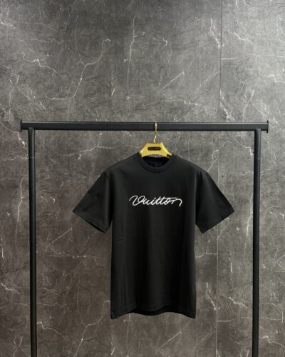 louis vuitton  embossed T-shirt Black