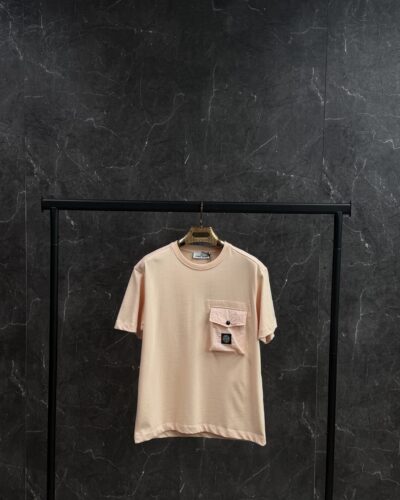 Stone Island T-shirt Oranje met borstzak