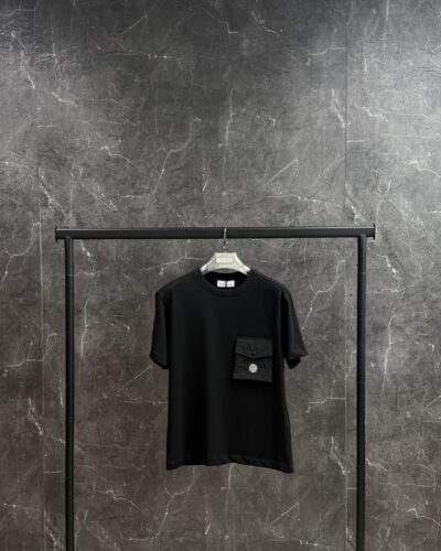 Stone Island T-shirt Zwart met borstzak