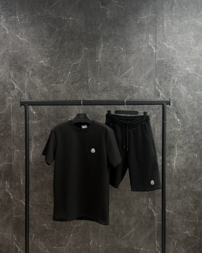 Moncler zomer suit met Logopatch Zwart