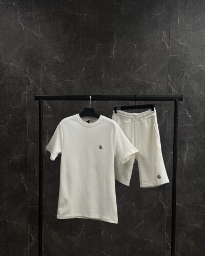 Moncler zomer suit met Logopatch White